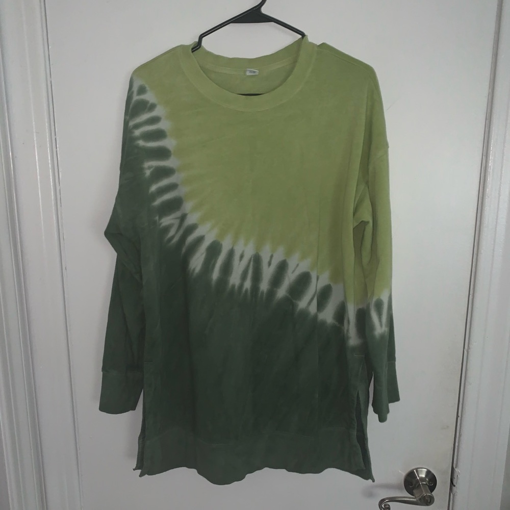 Tie dye oversized tunic sweatshirt